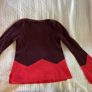 Ann Taylor Multi Color Pink Bell Sleeve Sweater